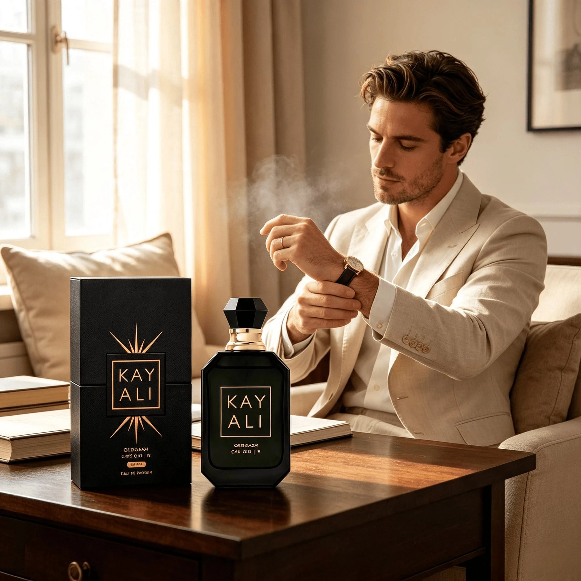 KAYALI 19 Oudgasm Cafe Oud| 19 Eau De Parfum Intense 3.4Oz 100ml Coffee Combined With Middle Eastern Deep Ebony, Allowing You To Feel The Rich And Smooth Coffee Wood Aroma Up Close, Leaving A Longer