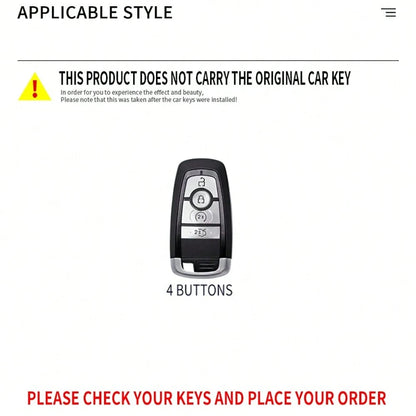 Key Fob Cover For Ford Mustang Fusion Raptor F250 F350 F450 F550 Edge Explorer Smart Remote Vehicle Accessories Car Keychain