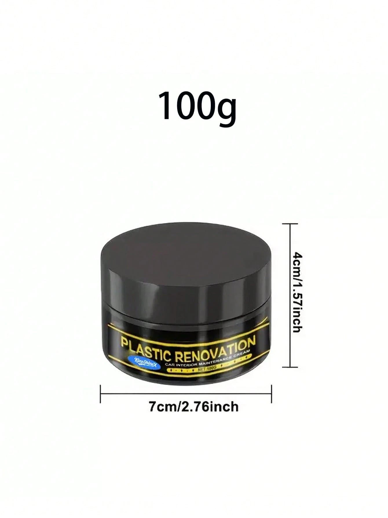 KineShineX Car Interior Polishing Paste, Car Leather Seats, Dashboard Control Panel Polishing Repair Paste, Scratch Repair Wax, Tire Blackening Agent, Car Parts, Comes With A Car Cleaning Sponge As A