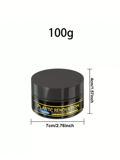 KineShineX Car Interior Polishing Paste, Car Leather Seats, Dashboard Control Panel Polishing Repair Paste, Scratch Repair Wax, Tire Blackening Agent, Car Parts, Comes With A Car Cleaning Sponge As A