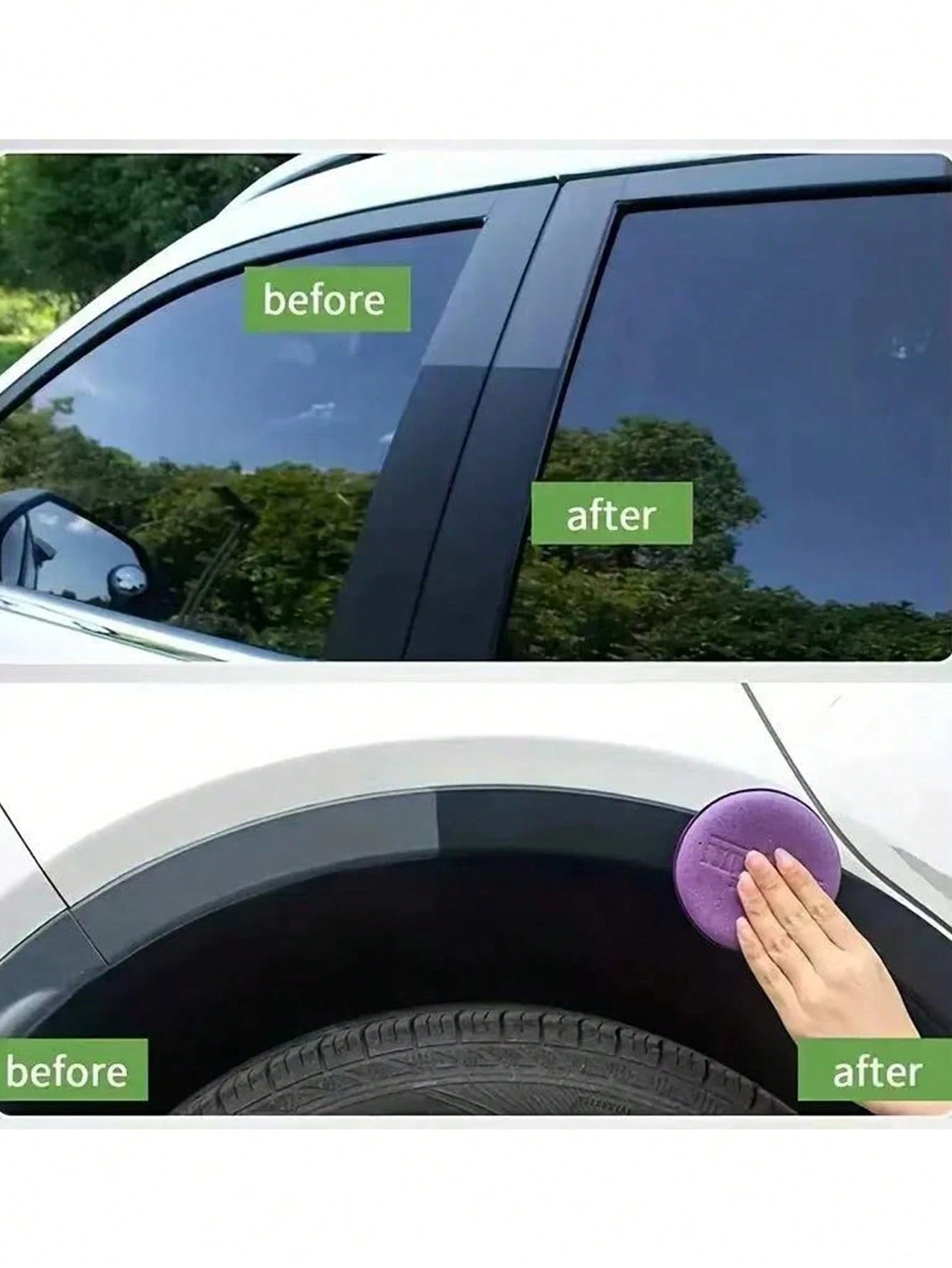 KineShineX Car Interior Polishing Wax, Plastic Bumper Scratch Repair Wax, Tire Cracking Yellowing Oxidation Blackening Agent, Car Refurbishment Paste, Polishing Paste, Car Parts