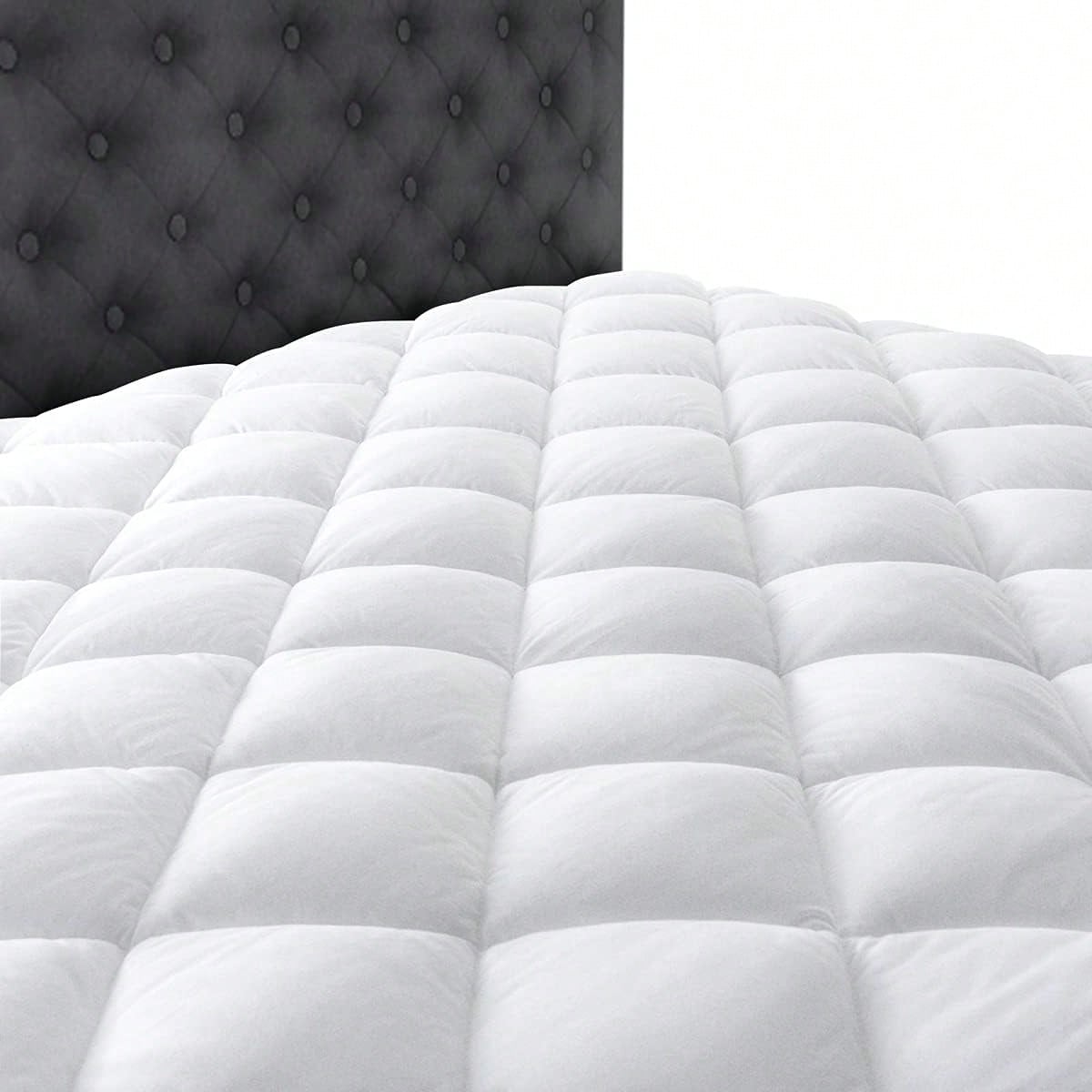 King Quilted Mattress Pad Cover With Deep Pocket (8"-21"), Cooling Soft Pillowtop Mattress Cover, Down Alternative Mattress Protector Topper