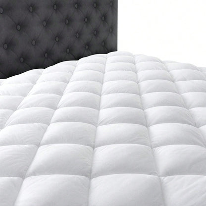 King Quilted Mattress Pad Cover With Deep Pocket (8"-21"), Cooling Soft Pillowtop Mattress Cover, Down Alternative Mattress Protector Topper