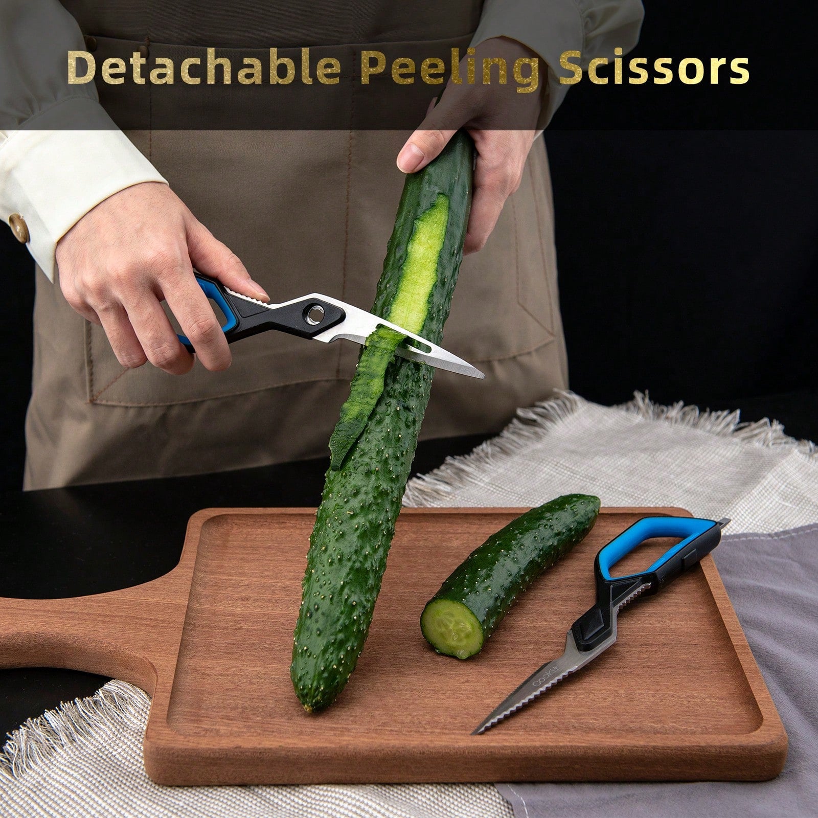 Kitchen Scissors, Multipurpose Utility Scissors For Kitchen Use, Large Sharp Blade Shears For Chicken Poultry Fish Meat Turkey Vegetables- Stainless Steel Scissors