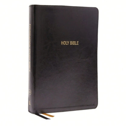 Kjv, Foundation Study Bible, Large Print, Leathersoft, Black, Red Letter, Comfort Print: Holy Bible, (Hardcover) By Thomas Nelson