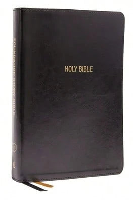 Kjv, Foundation Study Bible, Large Print, Leathersoft, Black, Red Letter, Comfort Print: Holy Bible, (Hardcover) By Thomas Nelson