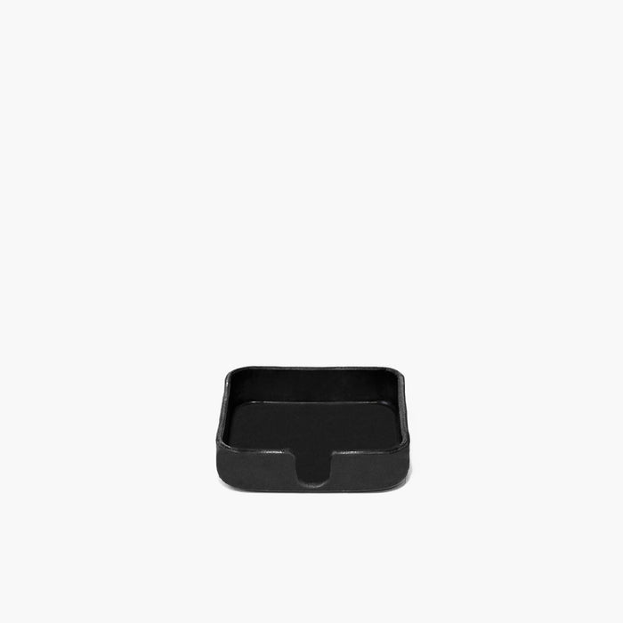 Kobon Black Leather Tray, Square