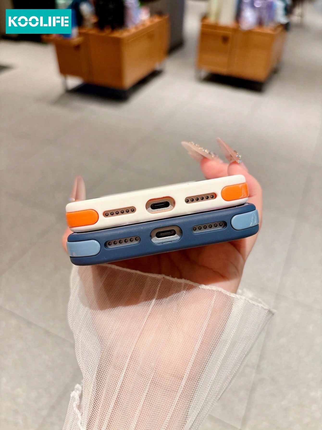 KOOLIFE Luxury Shockproof Anti-Drop Magnetic 3-In-1 Color-Block Transparent Acrylic Apple Phone Case, For Phone18pro/18pro Max/17ProMax, 16ProMax, 15ProMax, 14ProMax, 13ProMax, 17Pro, 16Pro, 15Pro, 14