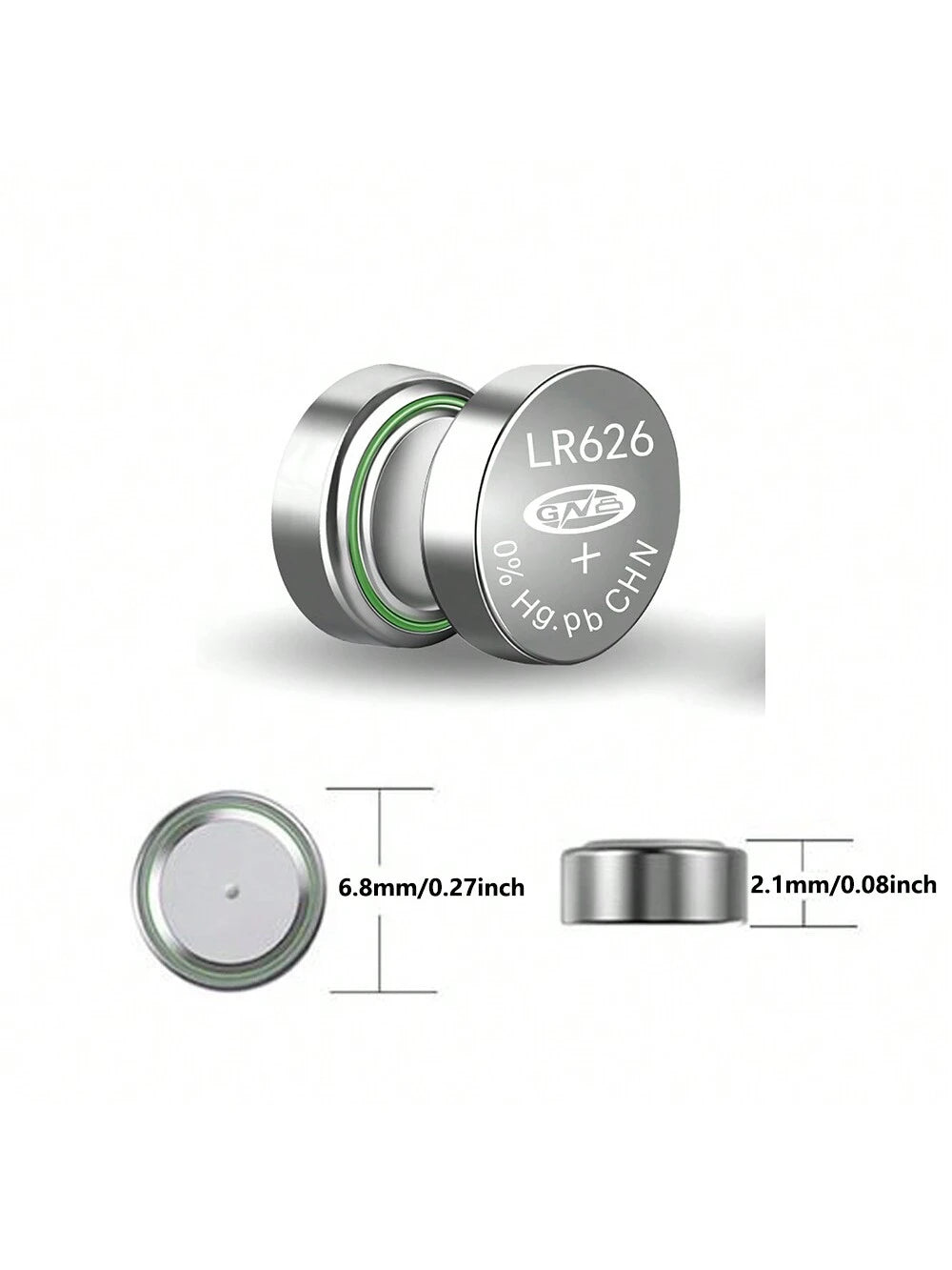 Koonenda Button Battery Watch Battery AG4/LR626 1.5V 18mAh, Used For Watches, Toys, Etc., Non Rechargeable