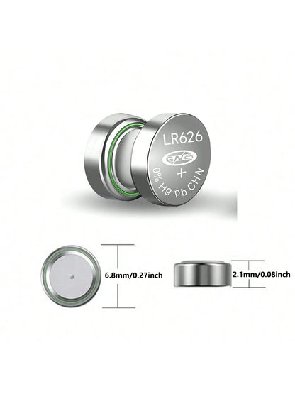 Koonenda Button Battery Watch Battery AG4/LR626 1.5V 18mAh, Used For Watches, Toys, Etc., Non Rechargeable
