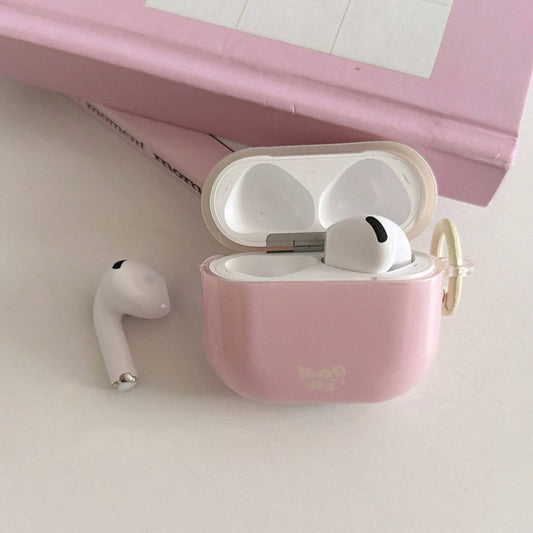 Korean Style Creative Pink & White Color Block Grey Star + Circle Earphone Case Compatible With AirPods Pro 3 New Pro 2 Protective Cover Pro Cute Apple 4 Minimalist 3 Personalized 1/2 Generation Girls