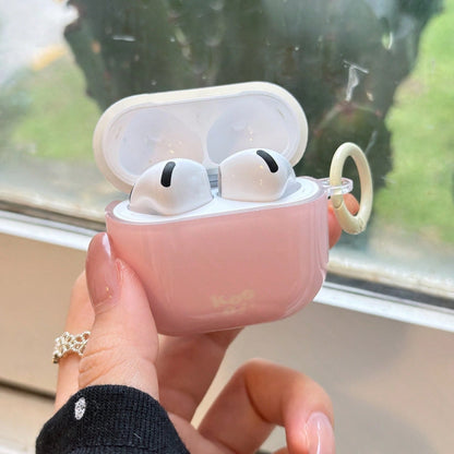 Korean Style Creative Pink & White Color Block Grey Star + Circle Earphone Case Compatible With AirPods Pro 3 New Pro 2 Protective Cover Pro Cute Apple 4 Minimalist 3 Personalized 1/2 Generation Girls