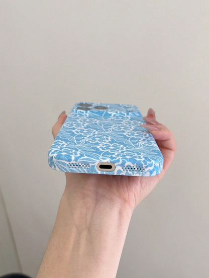 Lace 1pc Transparent Colorful Painting Girl Style Pure White Lace Pattern Shockproof Phone Case Suitable For IPhone 17/17 Pro/17 Pro Max/16/16 Pro/16 Plus/16 Pro Max/15/15 Pro/15 Pro Max/15 Plus/14/14