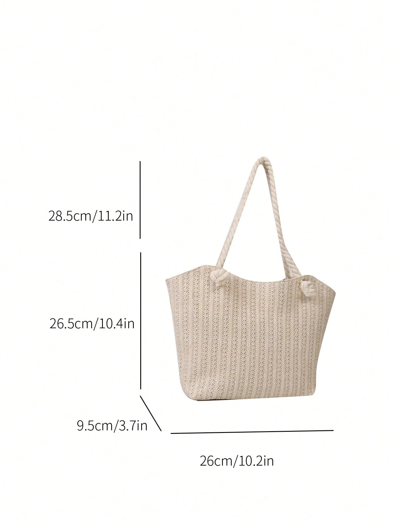 Large Capacity Woven Tote Bag, Beach Bag