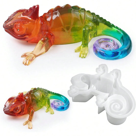 Large Chameleon Resin Molds Silicone 3D Animal Epoxy Resin Molds Lifelike Deep Silicone Molds Resin Crafts Art Home Decor & Gifts