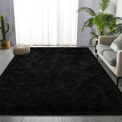 Large Shaggy Area Rug For Living Room & Bedroom – Stain-Resistant Fluffy Carpet With 1.4 In High Pile, Plush Aesthetic Throw Rug, Non-SIip Rubber Backing Complimentary 4 Anti-SIip Pads, Durable Edge S