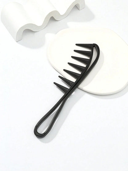 Large Textured Comb, Wide-Tooth Curling Comb, 1pc Shark Tooth Hair Styling Tool, Suitable For Curly, Wet, Wavy, Thick Hair, Wigs, Essential For Salons, Unisex Hair Brush/Comb, Hair Brush, Comb, Hair S