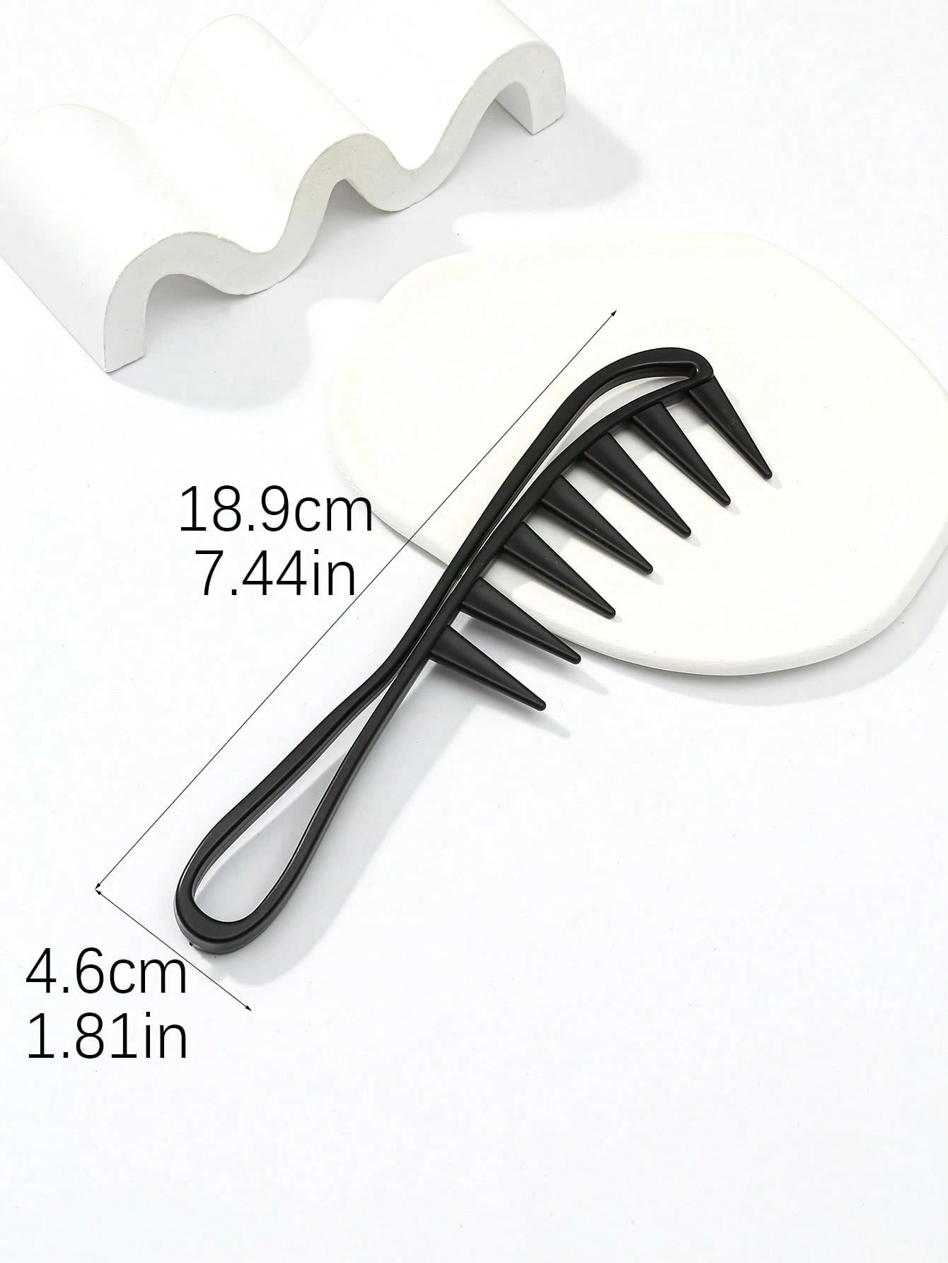 Large Textured Comb, Wide-Tooth Curling Comb, 1pc Shark Tooth Hair Styling Tool, Suitable For Curly, Wet, Wavy, Thick Hair, Wigs, Essential For Salons, Unisex Hair Brush/Comb, Hair Brush, Comb, Hair S