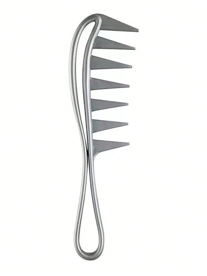Large Textured Comb, Wide-Tooth Curling Comb, 1pc Shark Tooth Hair Styling Tool, Suitable For Curly, Wet, Wavy, Thick Hair, Wigs, Essential For Salons, Unisex Hair Brush/Comb, Hair Brush, Comb, Hair S