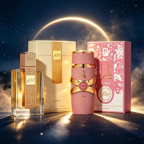 Lattafa Perfume Gift Set For Women ANGHAM + YARA ELIXIR, 2PCS EDP Fragrance Spray, Each 3.4oz 100ml, Luxury Arabian Perfumes, Sweet Floral Amber Vanilla Scents, Long Lasting Elegant Fragrance Collecti