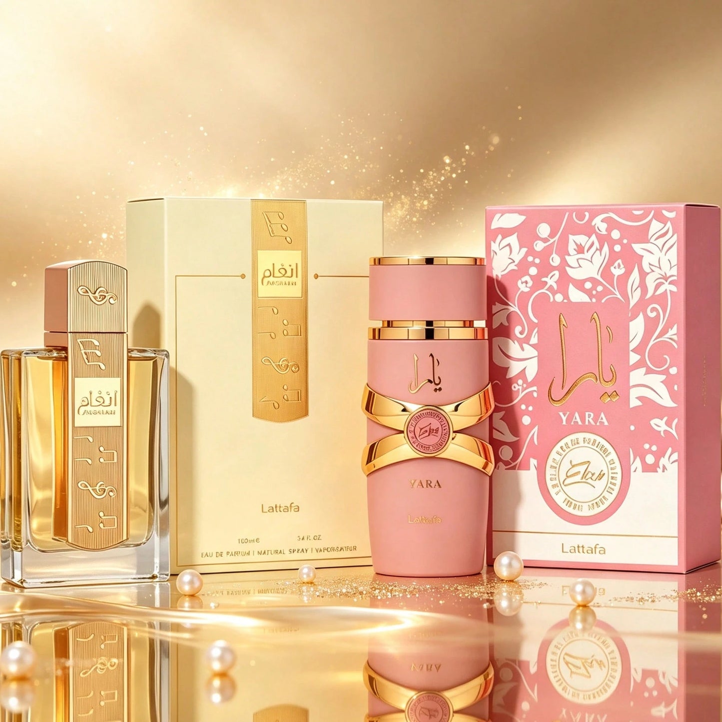 Lattafa Perfume Gift Set For Women ANGHAM + YARA ELIXIR, 2PCS EDP Fragrance Spray, Each 3.4oz 100ml, Luxury Arabian Perfumes, Sweet Floral Amber Vanilla Scents, Long Lasting Elegant Fragrance Collecti