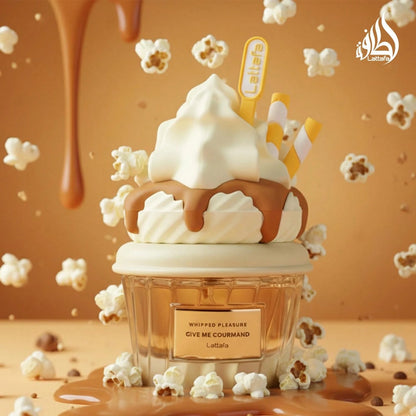 Lattafa Whipped Pleasure Eau De Parfum, Give Me Gourmand Collection, Spray Form, 75ml, Whipped Cream, Caramel & Vanilla Scent, Long-Lasting Suitable For Dating, Parties And Business The Perfect Gift F