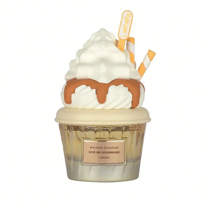 Lattafa Whipped Pleasure Eau De Parfum, Give Me Gourmand Collection, Spray Form, 75ml, Whipped Cream, Caramel & Vanilla Scent, Long-Lasting Suitable For Dating, Parties And Business The Perfect Gift F