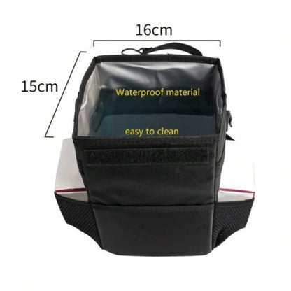 Leakproof Car Trash Can With Lid- Collapsible Automotive Garbage Bin For Trucks & SUVs, Road Trip Essentials Organizer With Storage Bag (Unisex Design)