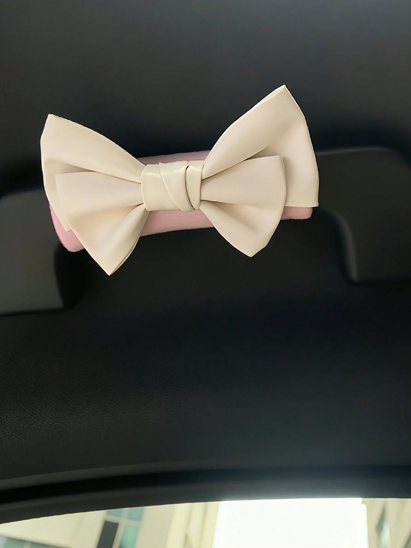 Leather Bowknot Car Door Handle Protector Cover, Cute Car Interior Decorative Accessories For Women