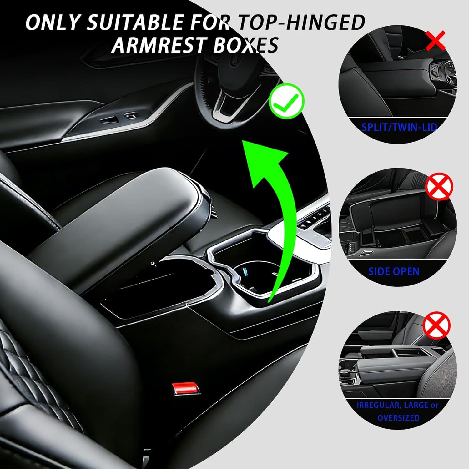 Leather Car Armrest Box Pad, Central Console Cover, Universal Car Armrest Sleeve, Equipped With 2 Cup Holders, Multifunctional Car Tissue Box, Side Storage Pocket Design, Car Interior Accessories, Sui