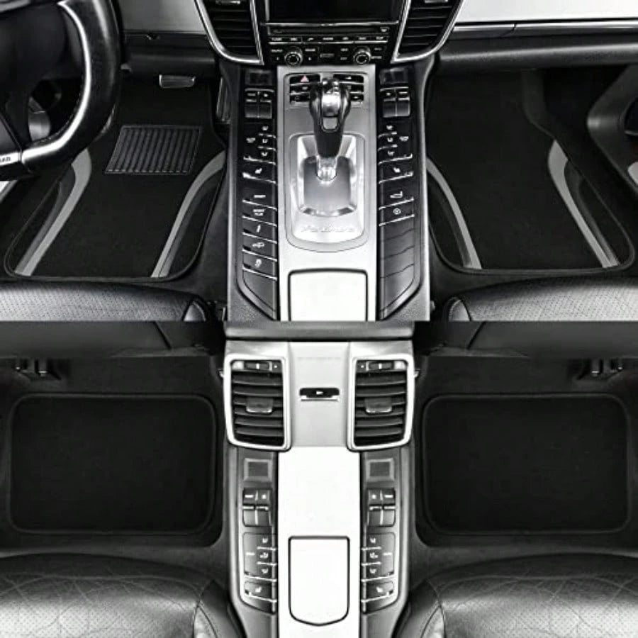 Leather Of Py Car Floor Ma CarpetUniveral Auttive Floor Mat Fit For Edan Car Mid Truck UV Et Of 4 Black And G