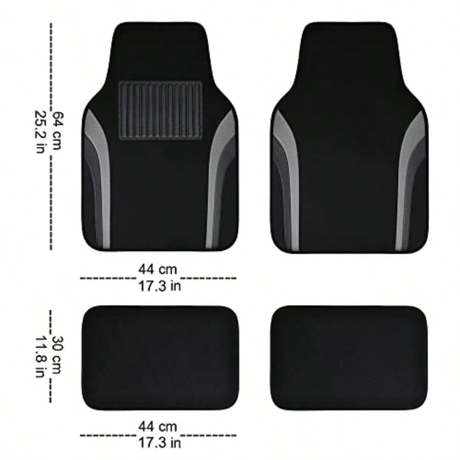 Leather Of Py Car Floor Ma CarpetUniveral Auttive Floor Mat Fit For Edan Car Mid Truck UV Et Of 4 Black And G