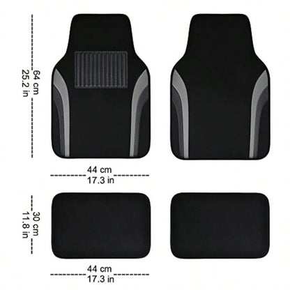 Leather Of Py Car Floor Ma CarpetUniveral Auttive Floor Mat Fit For Edan Car Mid Truck UV Et Of 4 Black And G