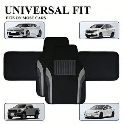 Leather Of Py Car Floor Ma CarpetUniveral Auttive Floor Mat Fit For Edan Car Mid Truck UV Et Of 4 Black And G