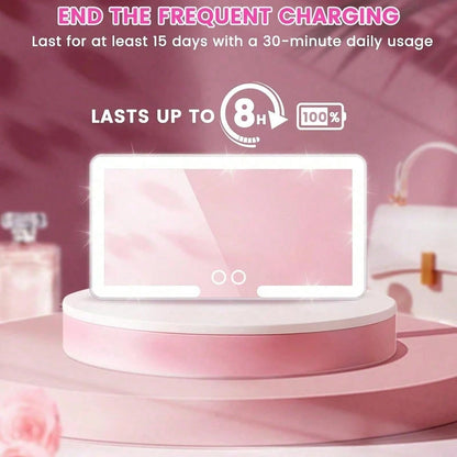 LED Vanity Mirror For Car Sun Visors, Smart Touch LED Car Vanity Mirror- 3 Lighting Modes And 60 LEDs- Rechargeable, Touch Dimming. Effortless Makeup Application, Car Interior Accessory- The Ideal