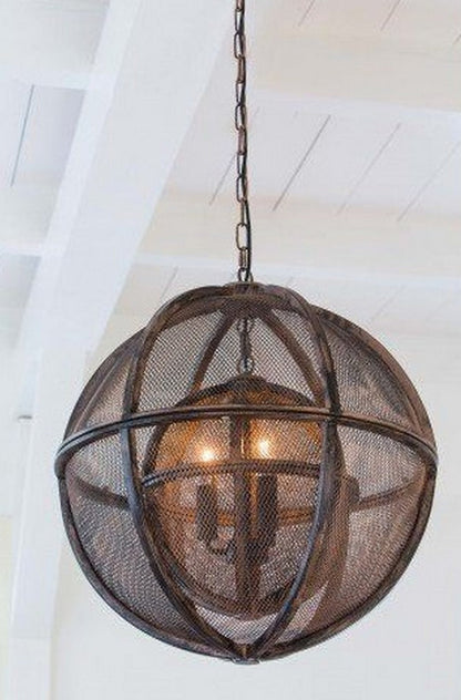 LightMakers 3024849 QUERIDA Hanging Lamp Sphere Double Rust