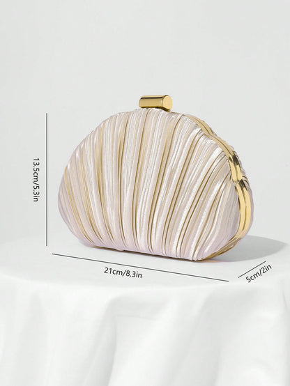 Lightweight, Business Casual Rhinestone Decor Bucket Bag Mini Drawstring Design,Straw Bag,Bride, Wedding Items