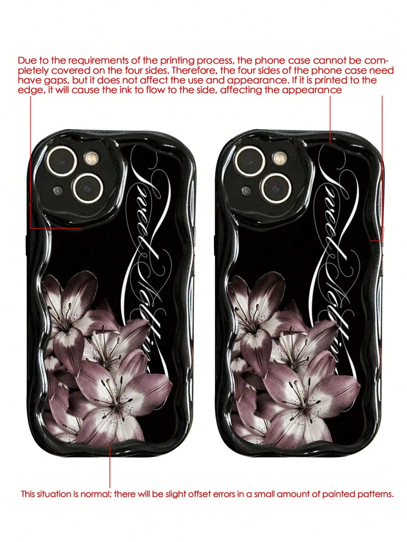 Lily Painted Soft Phone Case, Suitable For IP17/IP17PROMAX/Iphone16pro/Iphone16promax/Iphone15/XR/7p8p/P12promax/P13promax/P14PROMAX/P13/P14/P11/P12/P14, Cute & Fashionable Thick Protective Cover For