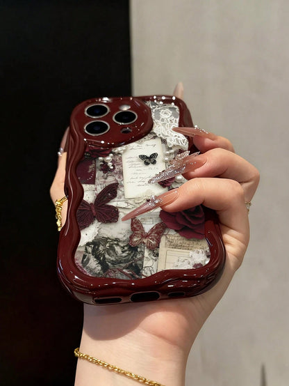 Lily Painted Soft Phone Case, Suitable For IP17/IP17PROMAX/Iphone16pro/Iphone16promax/Iphone15/XR/7p8p/P12promax/P13promax/P14PROMAX/P13/P14/P11/P12/P14, Cute & Fashionable Thick Protective Cover For