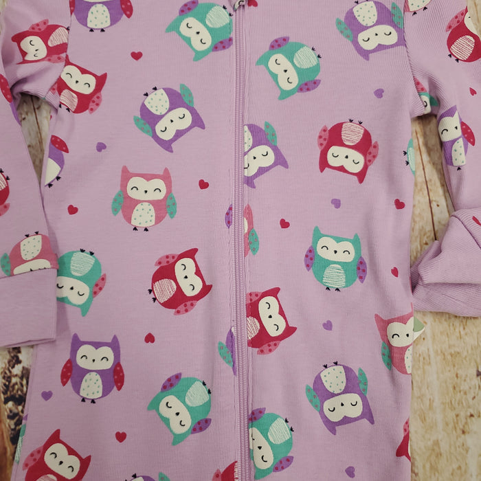 Little Me Owl Zip Front Onesie