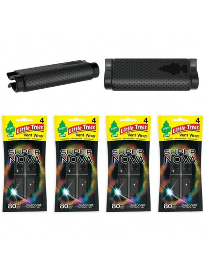 LITTLE TREES Car Air Freshener| Vent Wrap Provides Long-Lasting Scent, Invisibly Fresh!| Supernova, 16 Air Fresheners