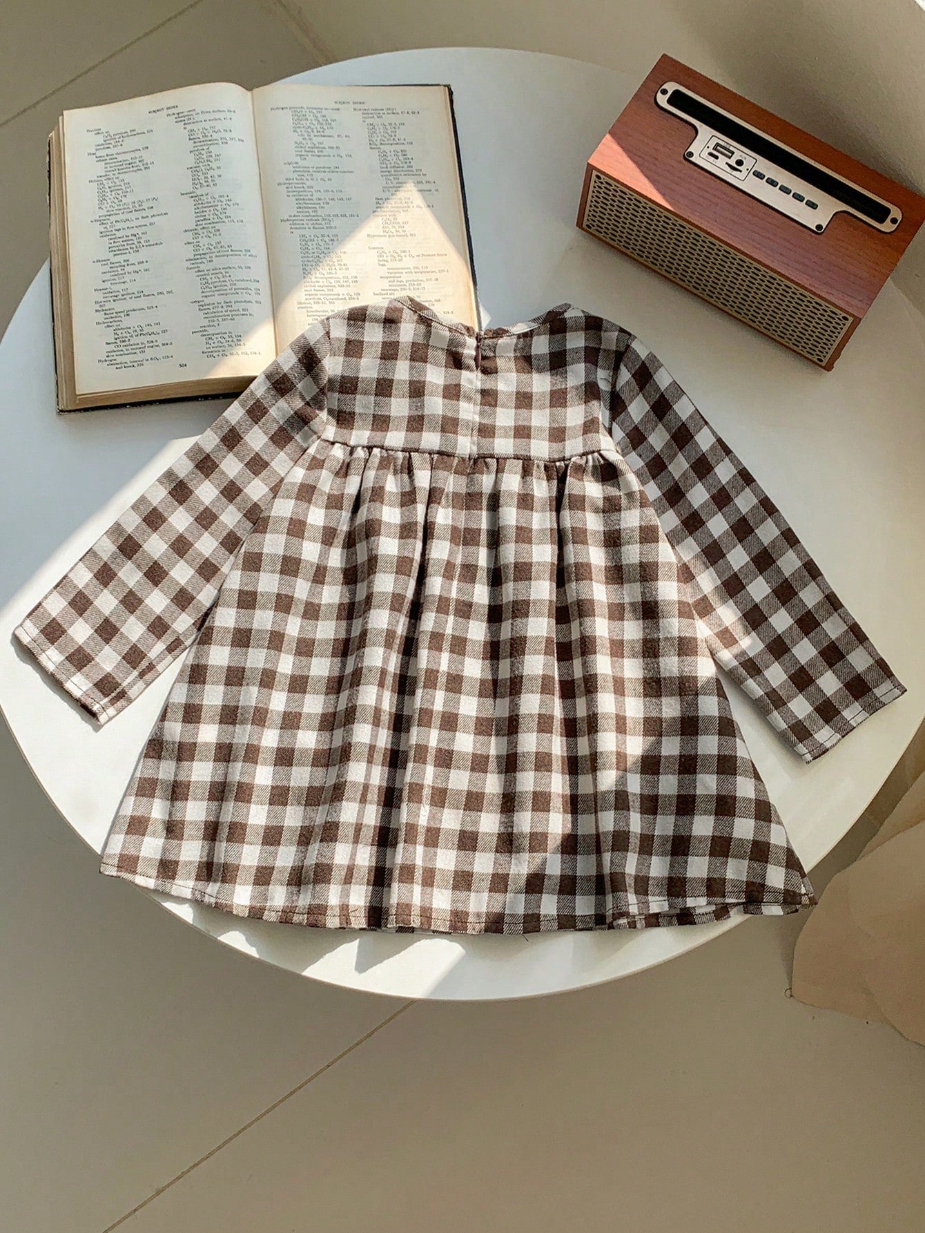 LMoss Kids LMoss Baby Girl Baby Girl Plaid Loose Casual Long Sleeve Dress, Autumn/Winter Baby Girl Plaid Dress