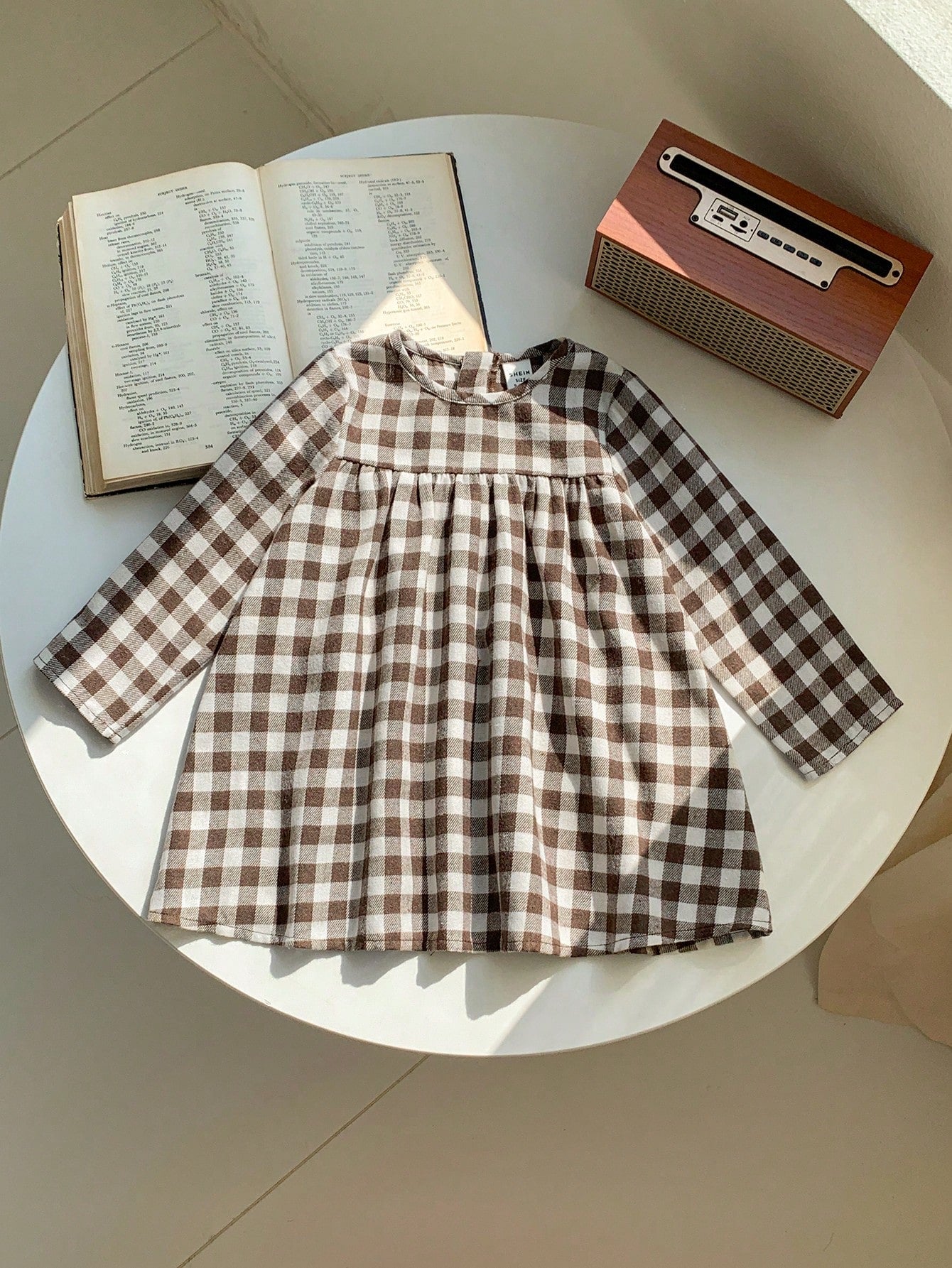 LMoss Kids LMoss Baby Girl Baby Girl Plaid Loose Casual Long Sleeve Dress, Autumn/Winter Baby Girl Plaid Dress