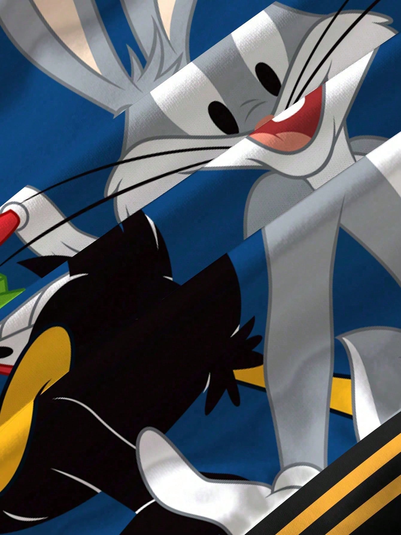 LOONEY TUNES X Baby Boy Casual Colorblock Letter & Cartoon Graphic Crew Neck Sweatshirt, Autumn