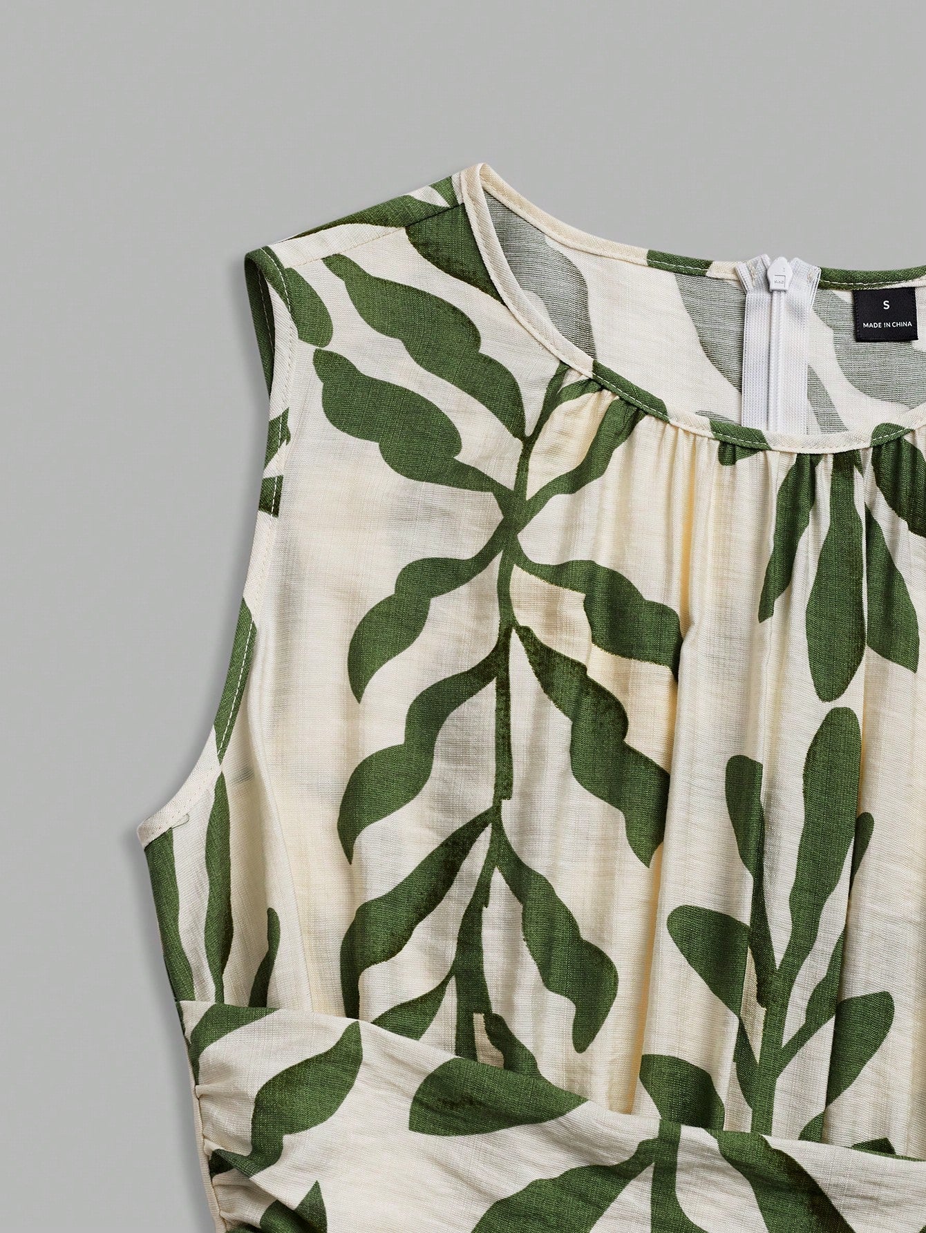 Louniche Women's Printed Sleeveless Casual Boho Tropical Dress For Summer Holiday Beach Vacation Holiday Green
