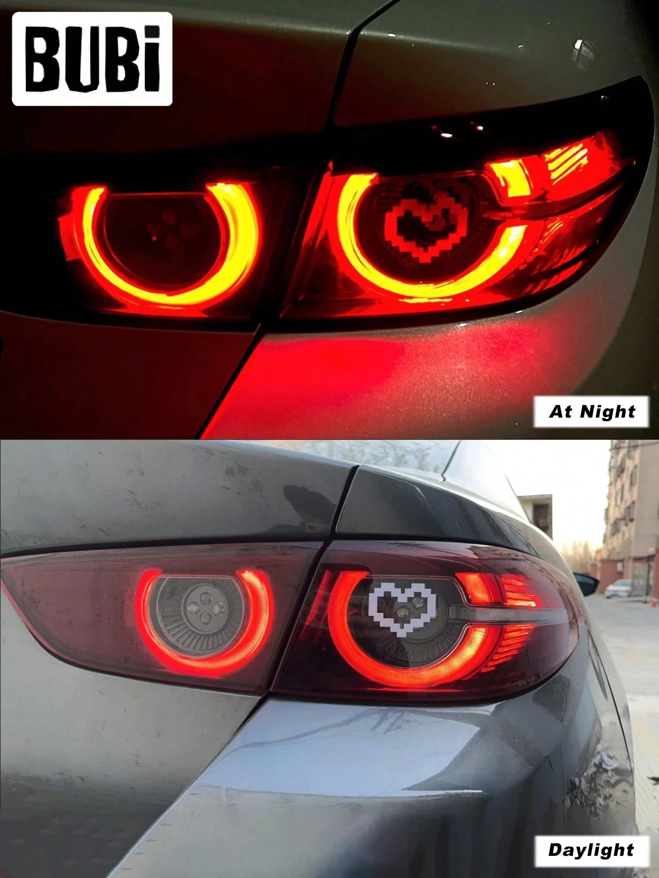 Love Car Tail Light Stickers Pink Cute Univeersal Taillight Headlight Sticker Auto Light Lamp Decals Accessories