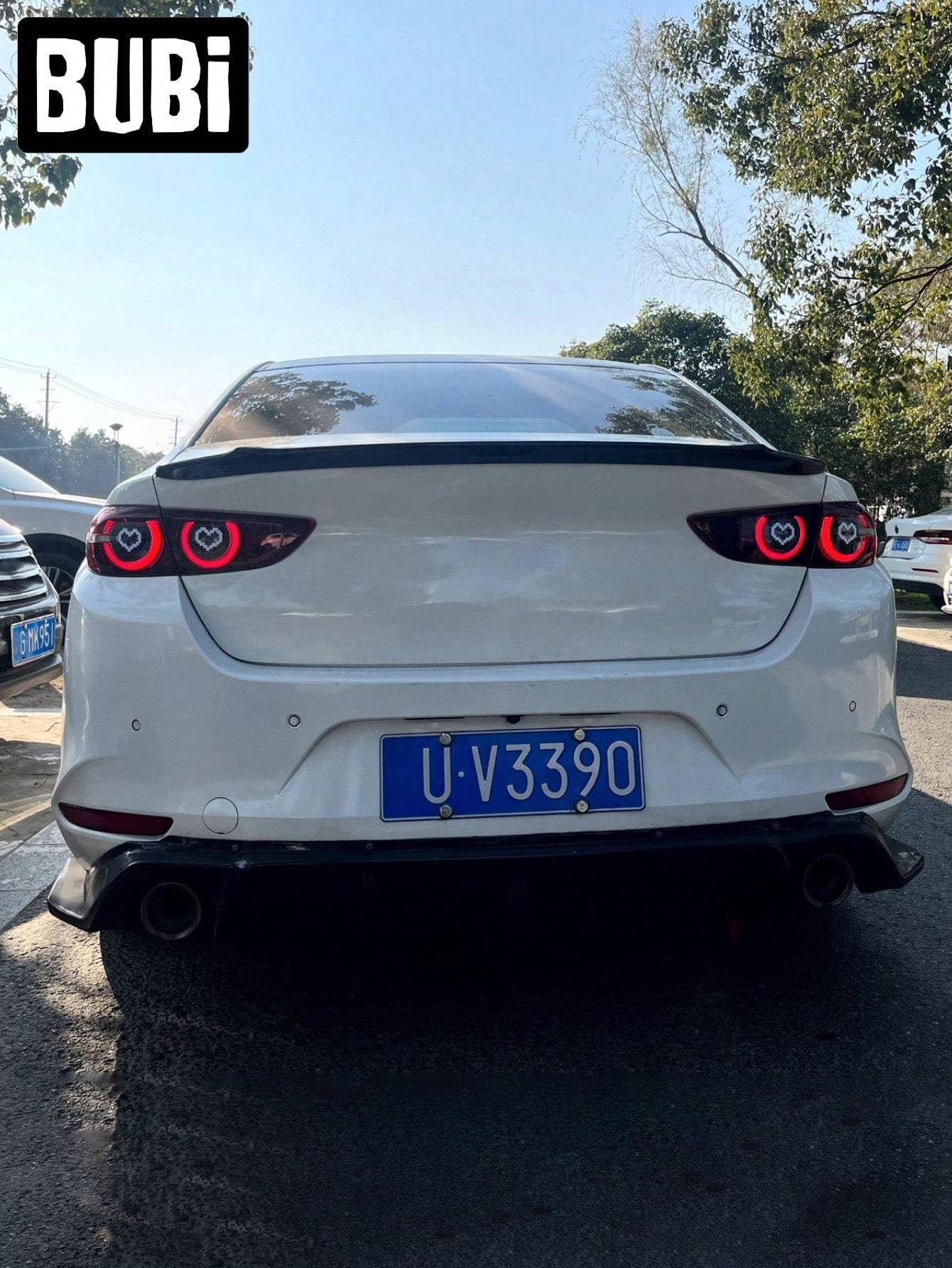 Love Car Tail Light Stickers Pink Cute Univeersal Taillight Headlight Sticker Auto Light Lamp Decals Accessories