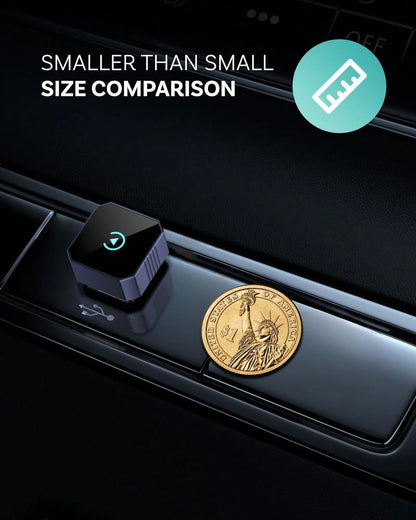 LULUYOUTH Wireless CarPlay Adapter, Plug & Play For Factory Wired CarPlay & Android Auto, Screen Mirroring, IOS & Android, USB-A To USB-C Included