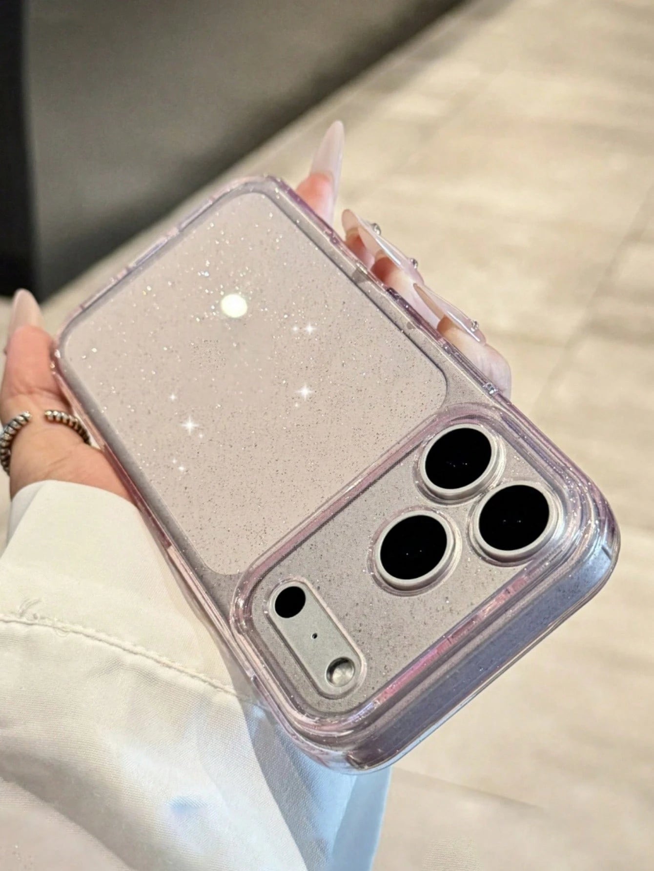 Luxury Glitter Sequins Shockproof Transparent Soft Fashion Phone Case Compatible With Iphone 17 Pro Max 17 16 15 14 13 Pro Max 15 16 Plus 17 Air Shiny Camera Protection Cover Birthday Gift Party Mom