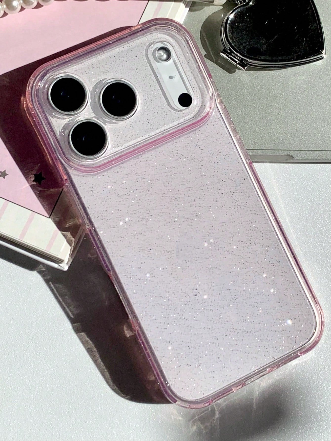 Luxury Glitter Sequins Shockproof Transparent Soft Fashion Phone Case Compatible With Iphone 17 Pro Max 17 16 15 14 13 Pro Max 15 16 Plus 17 Air Shiny Camera Protection Cover Birthday Gift Party Mom